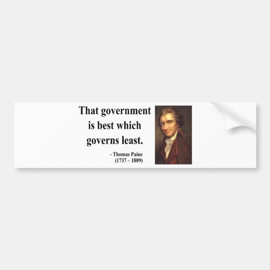 Thomas Paine Quote 1b Bumpersticker (Voorkant)