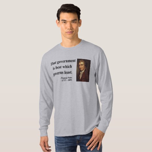 Thomas Paine Quote 1b T-shirt (Voorkant volledig)