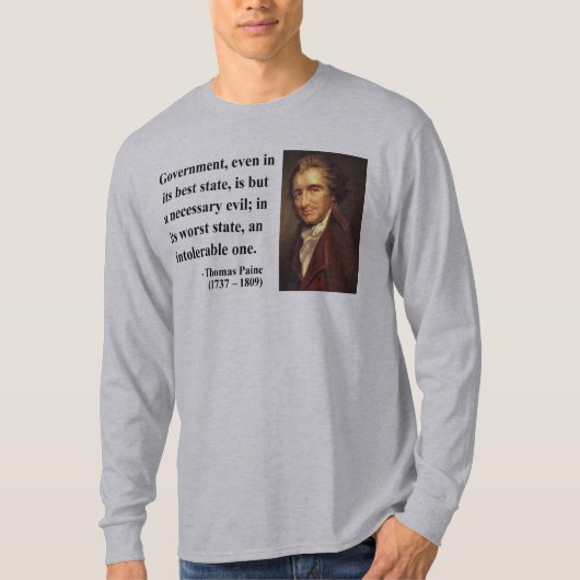 Thomas Paine Quote 2b T-shirt (Voorkant)