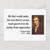 Thomas Paine Quote 3b Briefkaart (Voorkant)