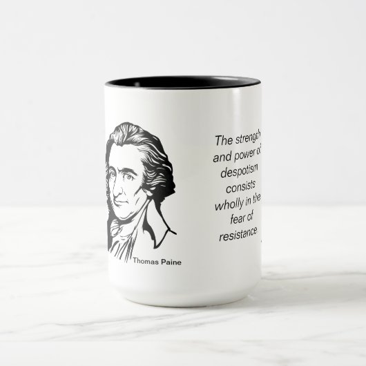 Thomas Paine Quote Mok (Midden)