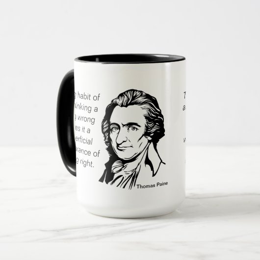 Thomas Paine Quote Mok (Voorkant links)