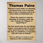 Thomas Paine Quotes Poster (Voorkant)
