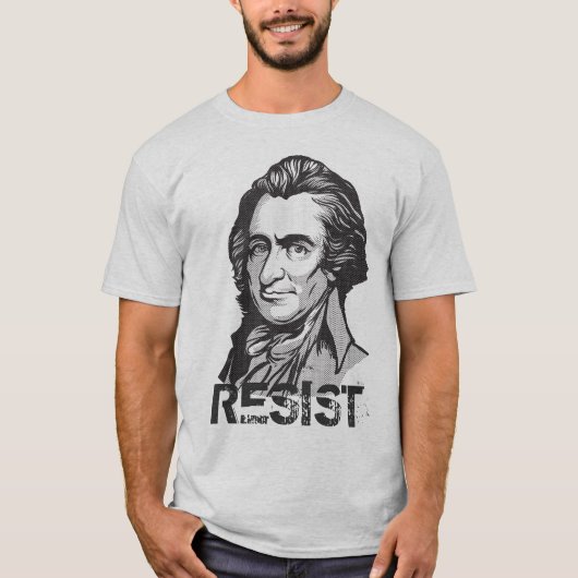 Thomas Paine Resistance Quote T-Shirt (Voorkant)