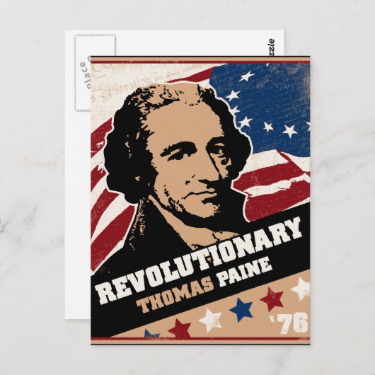 Thomas Paine Revolutionary Briefkaarten (Voorkant / Achterkant)