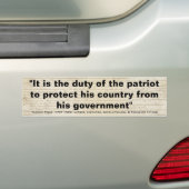 Thomas Paine TATY VAN DE PATRIOT Quote Bumpersticker (Op auto)
