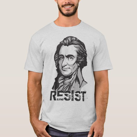 Thomas Paine Verzet Quote T-Shirt (Voorkant)