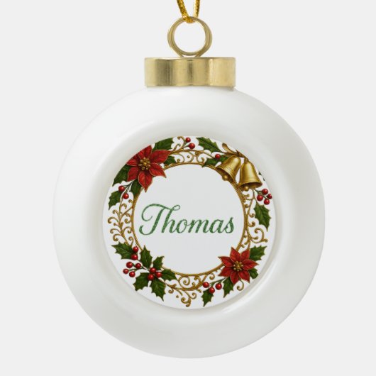Thomas Personalized Christmas Ball Ornament  (Voorkant)