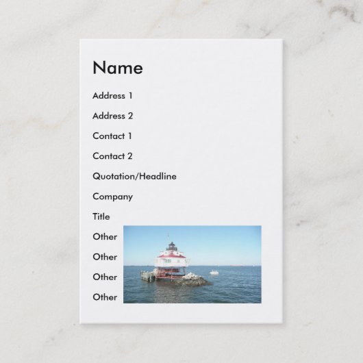 Thomas Point Lighthouse 9-7-08 Visitekaartje (Voorkant)