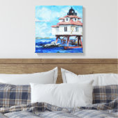 Thomas Point Lighthouse Canvas Afdruk (Insitu (Slaapkamer))