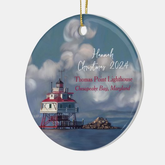 Thomas Point Lighthouse gepersonaliseerd Ornament (Links)