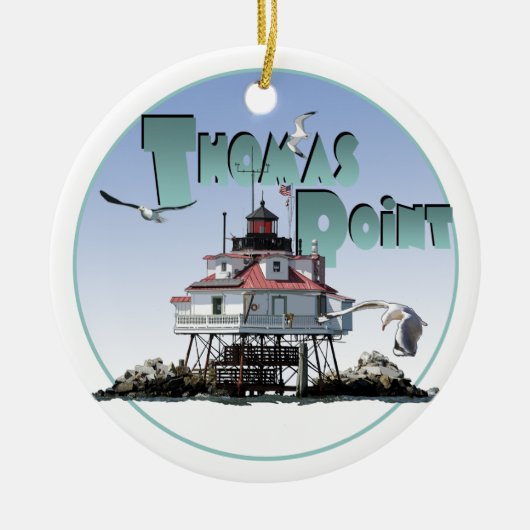 Thomas Point Lighthouse Keramisch Ornament (Voorkant)