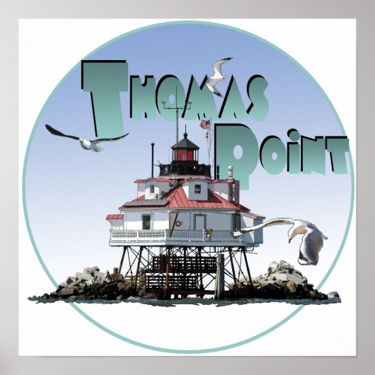 Thomas Point Lighthouse Poster (Voorkant)