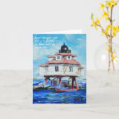 Thomas Point Lighthouse Psalm 43:3 Kaart (Gele Bloem)