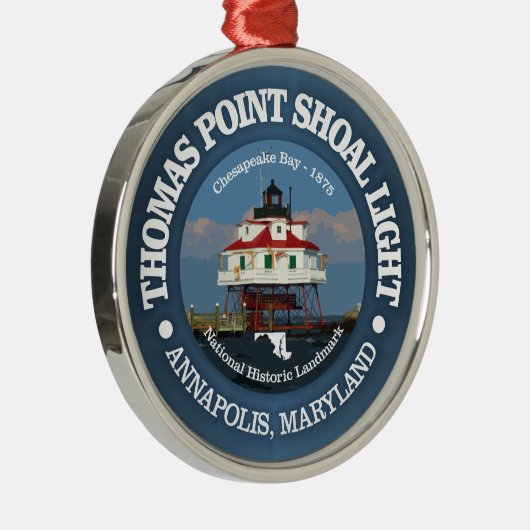 Thomas Point Shoal Light Metalen Ornament (Rechts)