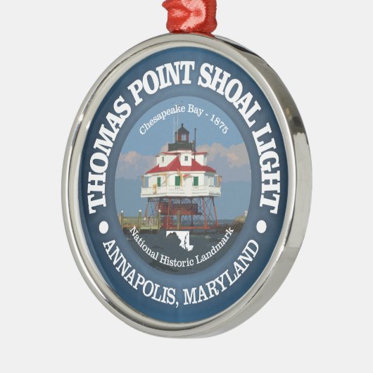 Thomas Point Shoal Light Metalen Ornament (Links)