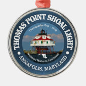 Thomas Point Shoal Light Metalen Ornament (Voorkant)