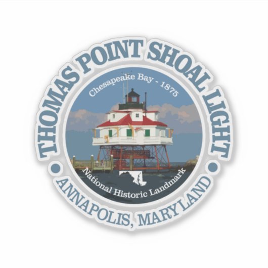 Thomas Point Shoal Light Sticker (Voorkant)