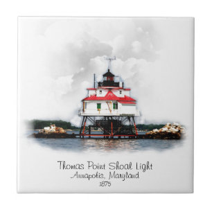 Thomas Point Shoal Light Tegeltje