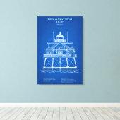 Thomas Point Shoal Lighthouse - Maryland - AD Canvas Afdruk (Insitu (Houten vloer))