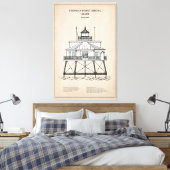 Thomas Point Shoal Lighthouse - Maryland - SBD Canvas Afdruk (Insitu (Slaapkamer))