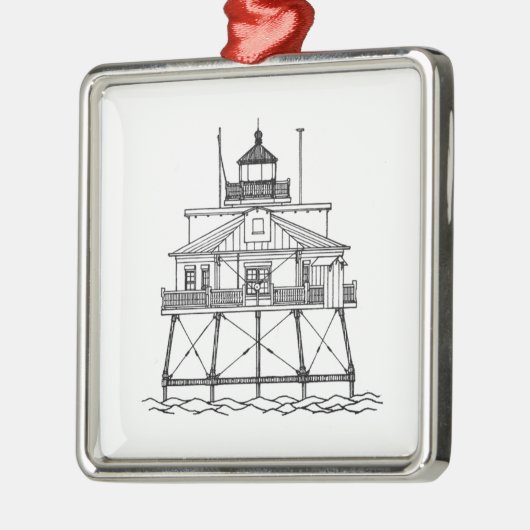 Thomas Point Shoal Lighthouse Metalen Ornament (Links)