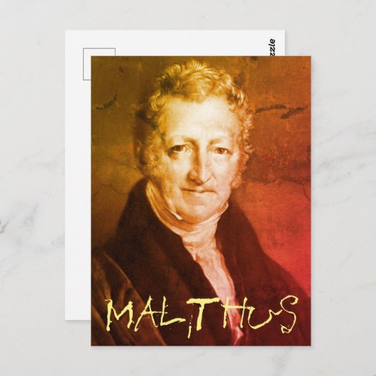 Thomas R. Malthus Briefkaart (Voorkant / Achterkant)