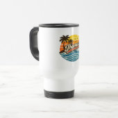 Thomas Retro Zonsondergang Naam Design Reisbeker (Voorkant links)