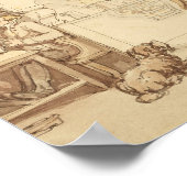 Thomas Rowlandson - Binnenshuis van een Inn Poster (Hoek)