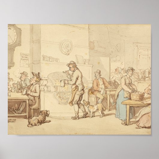 Thomas Rowlandson - Binnenshuis van een Inn Poster (Voorkant)