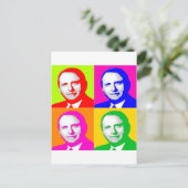 Thomas S. Monson Pop Art Briefkaart (Staand voorkant)