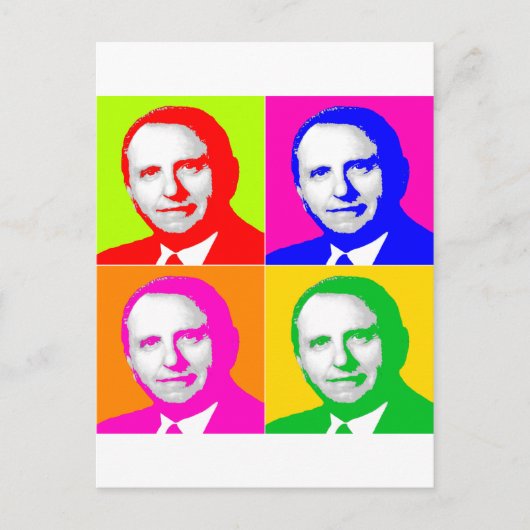 Thomas S. Monson Pop Art Briefkaart (Voorkant)