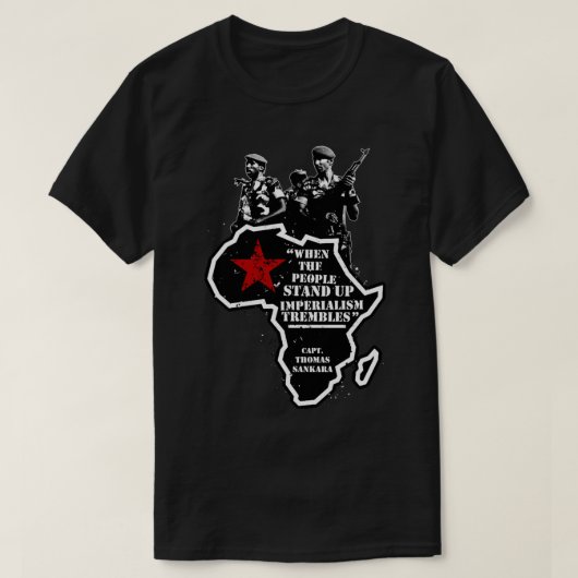 Thomas Sankara - Als de mensen op Imperia staan T-shirt (Design voorkant)
