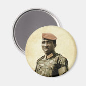 Thomas Sankara - Burkina Faso - Afrikaans Presiden Magneet (Voorkant / Achterkant)