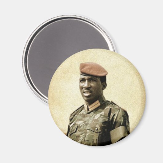 Thomas Sankara - Burkina Faso - Afrikaans Presiden Magneet (Voorkant / Achterkant)