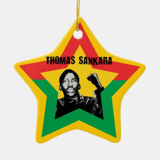 Thomas Sankara Burkina Fasso Star Xmas Ornament (Voorkant)