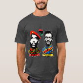 Thomas Sankara & Patrice Lumumba Pan-Afrikaanse ic T-shirt (Voorkant)