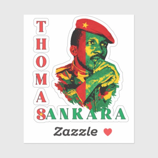 Thomas Sankara Sticker – Pan-Afrikaanse Revolution (Vel)
