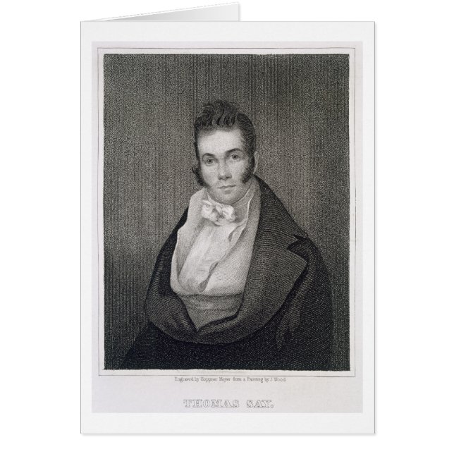Thomas Say (1787-1834), gegraveerd door Henry Hopp (Voorkant)