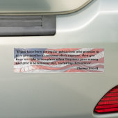 Thomas Sowell Quote: "Als je hebt gestemd..." Bumpersticker (Op auto)