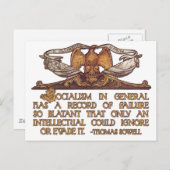 Thomas Sowell Quote over het socialisme Briefkaart (Voorkant / Achterkant)