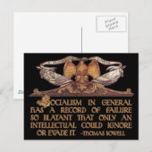 Thomas Sowell Quote over het socialisme Briefkaart (Voorkant / Achterkant)