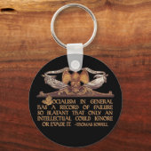 Thomas Sowell Quote over het socialisme Sleutelhanger (Voorkant)