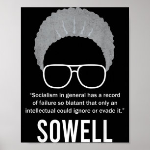 Thomas Sowell Socialisme Citaat Black History Mont Poster