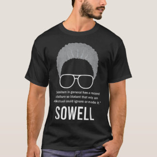 Thomas Sowell Socialisme citaat Zwarte Geschiedeni T-shirt