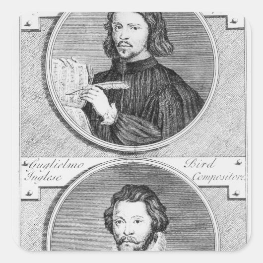 Thomas Tallis en William Byrd Vierkante Sticker (Voorkant)