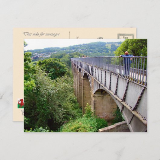 Thomas Telford's Aquaduct, Llangollen Briefkaart (Voorkant / Achterkant)