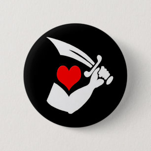Thomas-Tew-Hearts Ronde Button 5,7 Cm