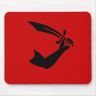 Thomas Tew mousepad (zwart ontwerp) Muismat