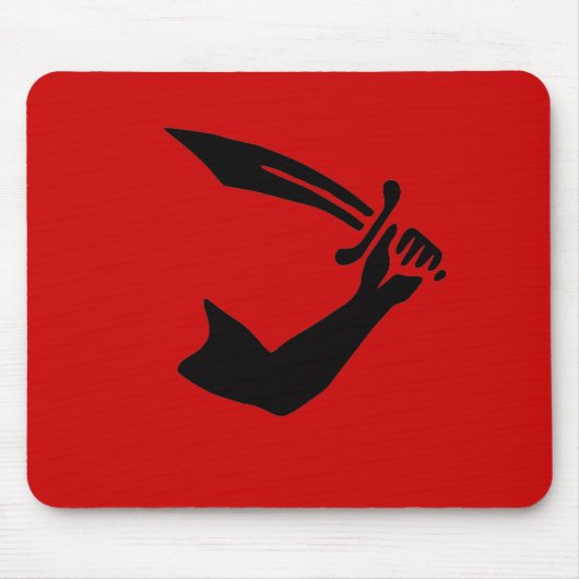 Thomas Tew mousepad (zwart ontwerp) Muismat (Voorkant)